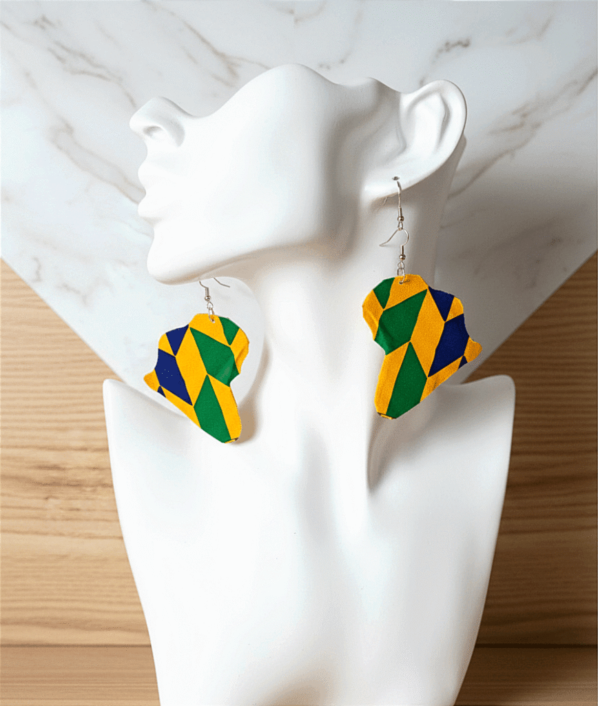 African Print Earrings