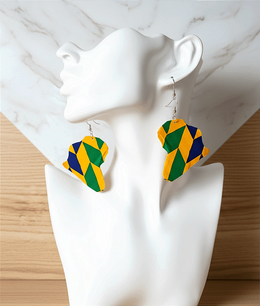 African Print Earrings