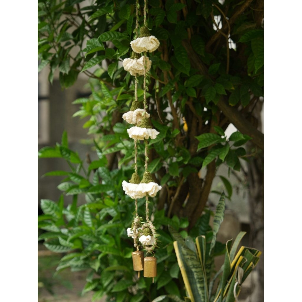 Ecru Marigold Hangings-Set of 2