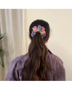 Purple and Pink Tulips Scrunchie
