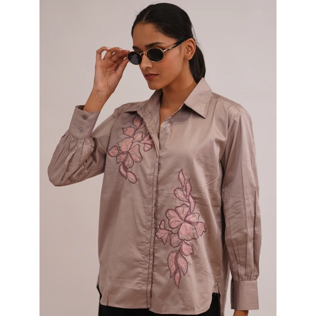 Mocha Bloom Shirt