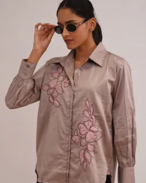 Mocha Bloom Shirt