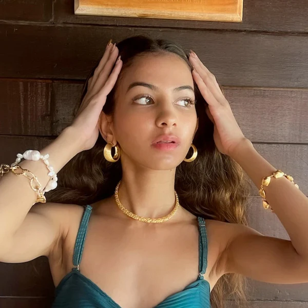 Weathered Stone Collar Necklace for Women – 22KT Real Gold Plated Statement Necklace in Premium Brass Alloy for Party, Festive & Wedding Wear