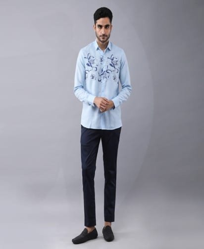 Floral Placement printed shirt.