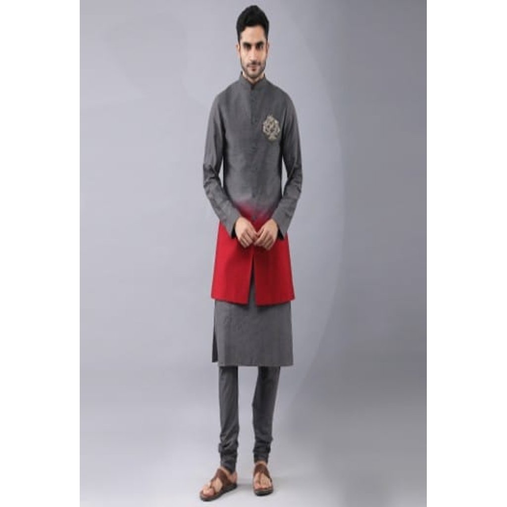 Shaded Bundi Jacket with Placement