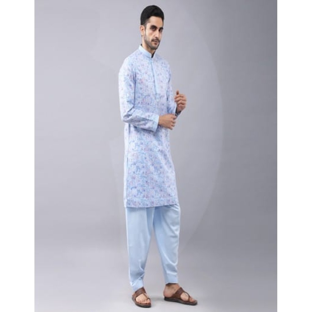 Printed Kurta with thread work on c