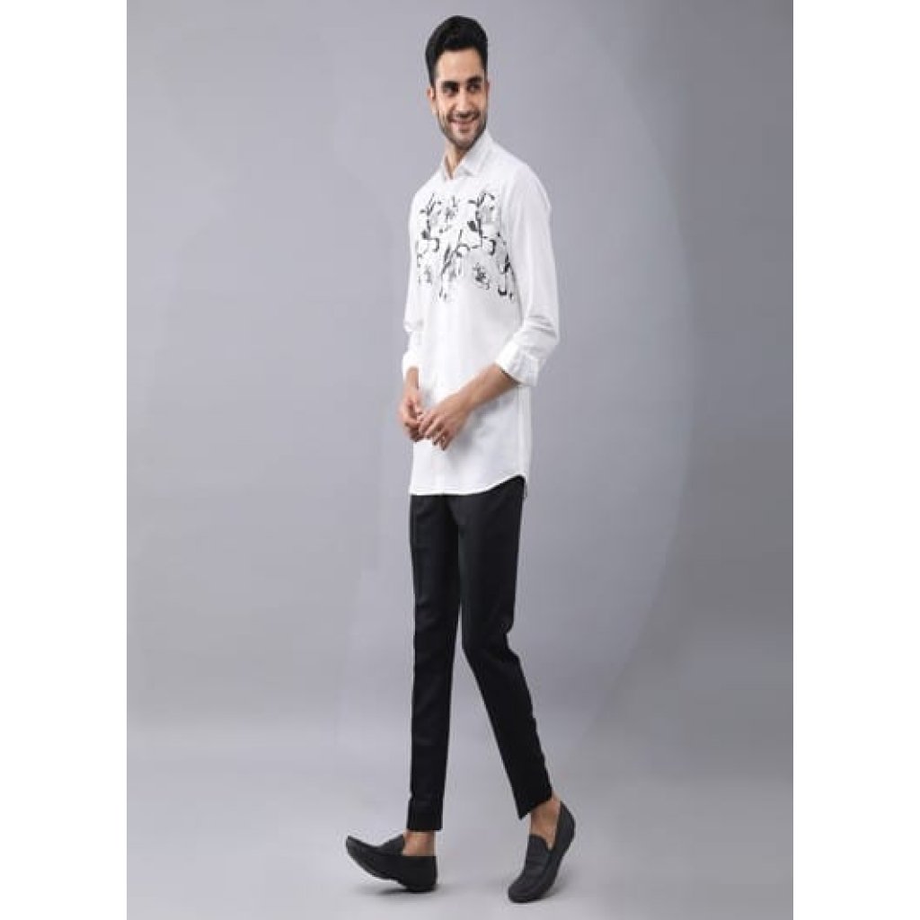 Floral Placement printed shirt.