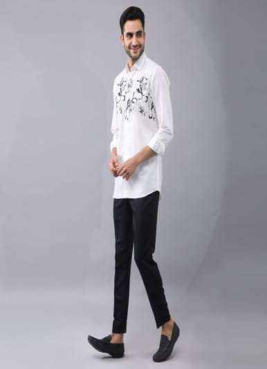 Floral Placement printed shirt.