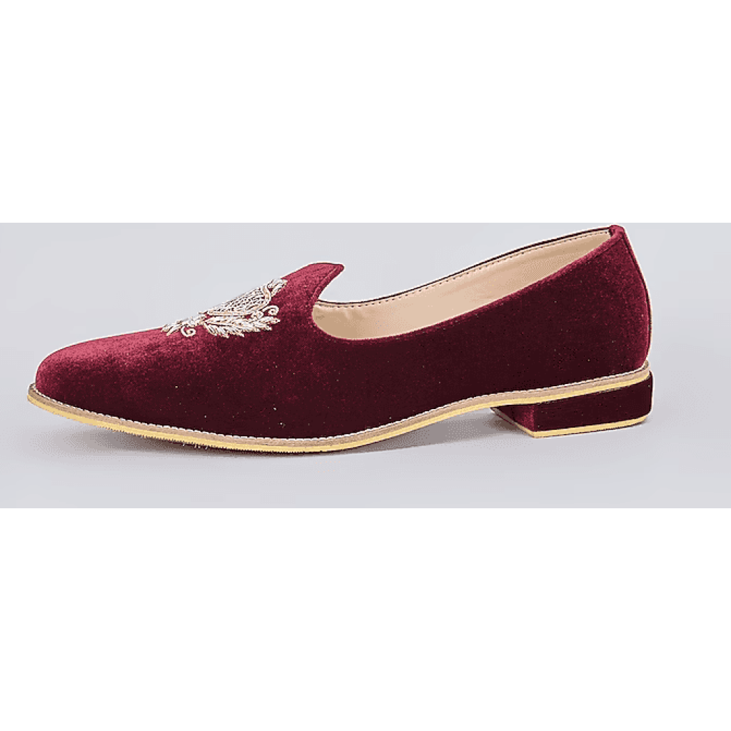 Ruby Crown Velvel Loafers