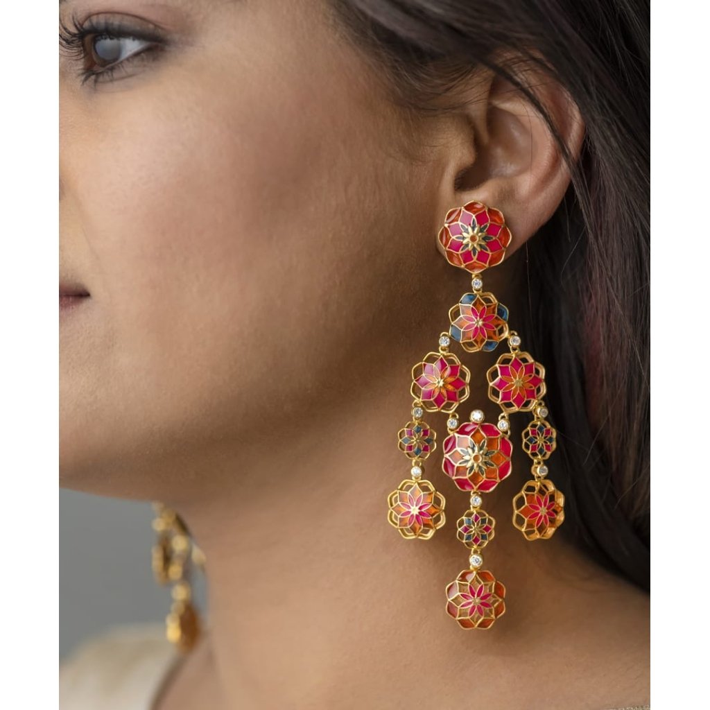 Phool Earrings Big