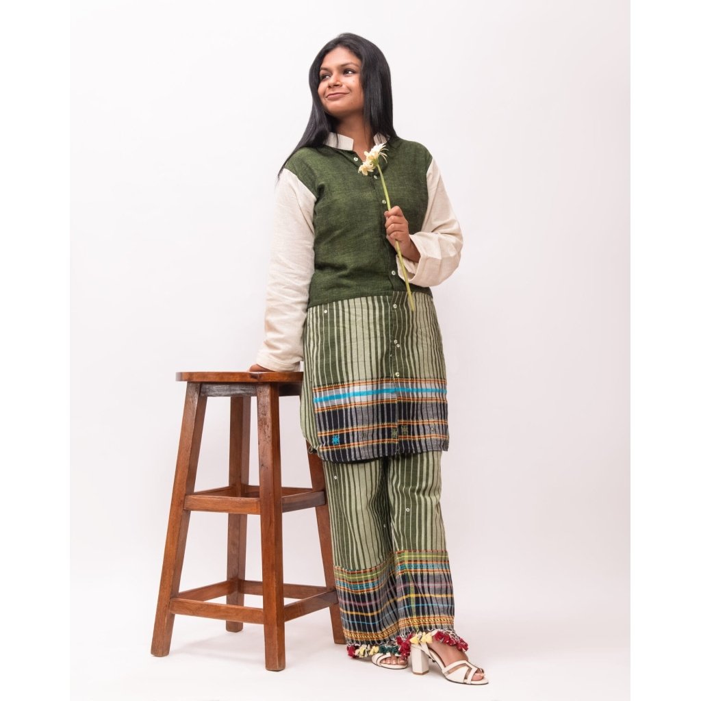 LEAF DAHLIA GREEN TUNIC