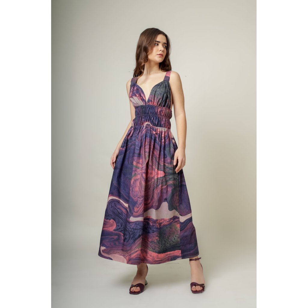 August printed dress