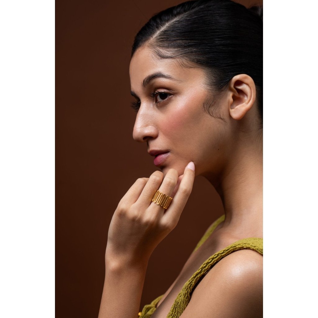 Golden Spiral Meadow Ring