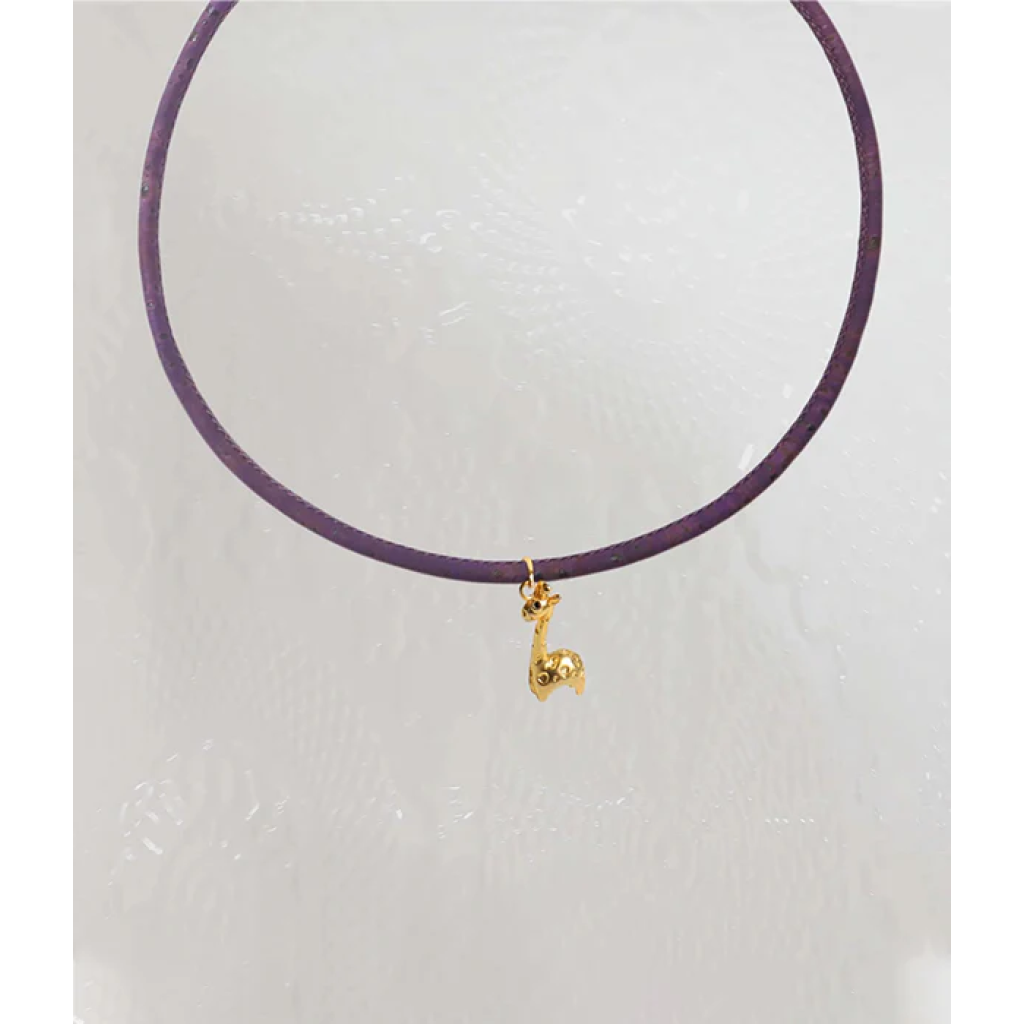 Kids Cork Giraffe Pendant Necklace