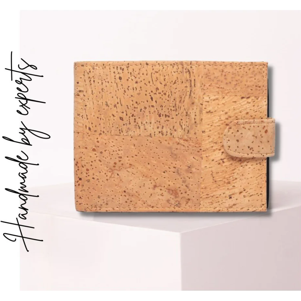 Men’s Cork Wallet | Checked Oak