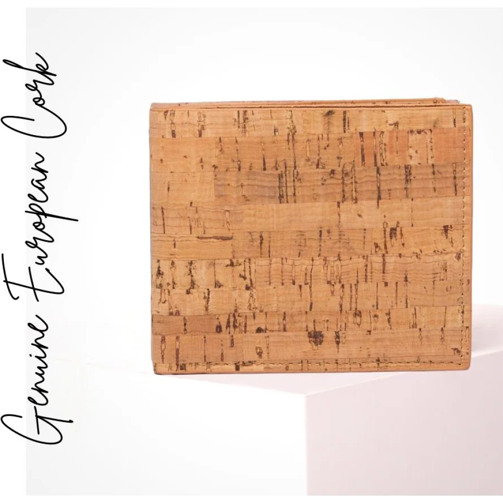 Cork Natural Wood Grain Men’s Card Wallet