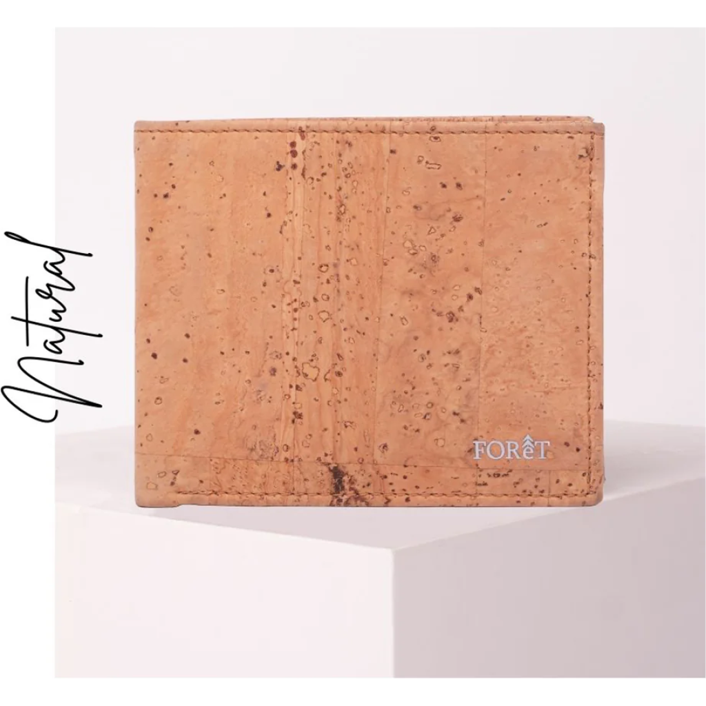 Cork Natural Wood Men’s Card Wallet